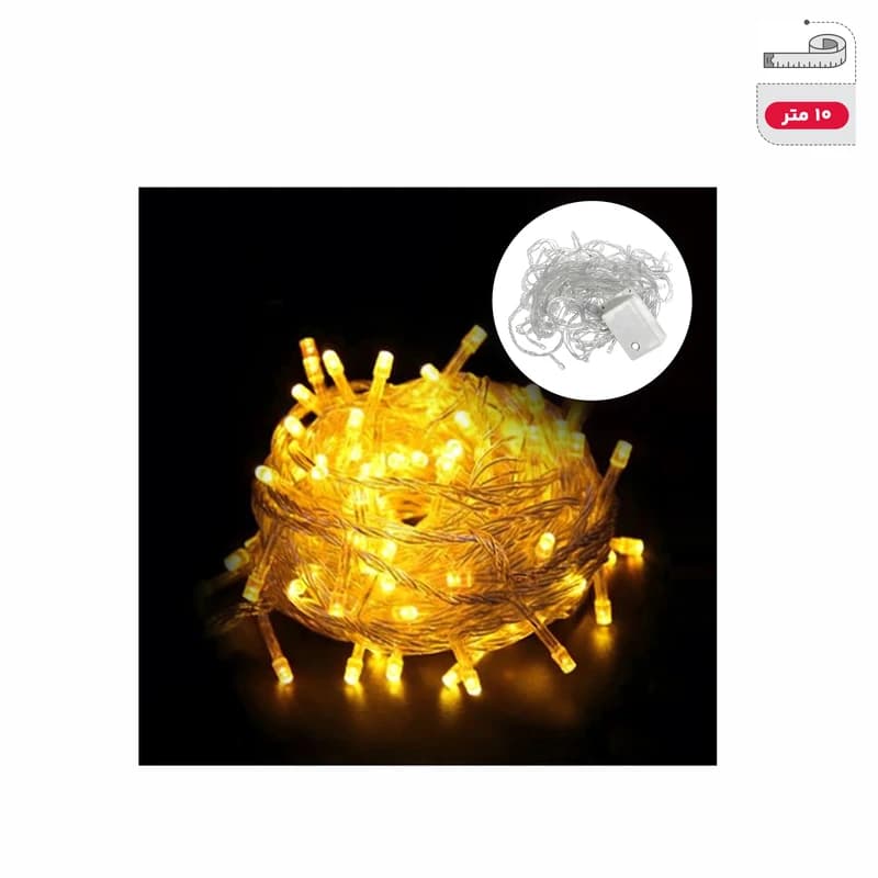 ریسه LED کد 100-LED طول 10 متر، کنترل رقص نور و حالت نوردهی متغیر، ولتاژ 220 ولت، انعطاف‌پذیر، 2 شاخه کدK24078 — تصویر ۳
