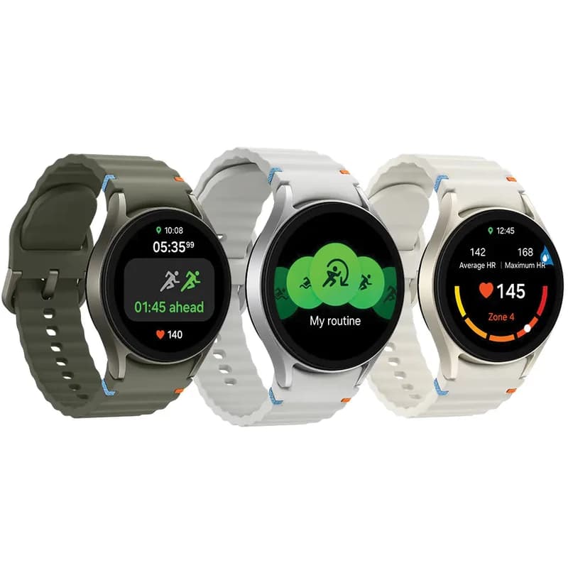 ساعت هوشمند سامسونگ مدل Galaxy Watch 7 44mm دارای قابلیت های کنترل موسیقی و بند پلاستیک — تصویر ۴