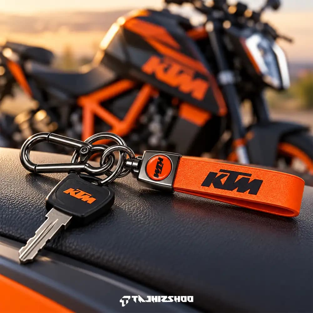 جا‌ کلیدی بند چرمی KTM — تصویر ۲