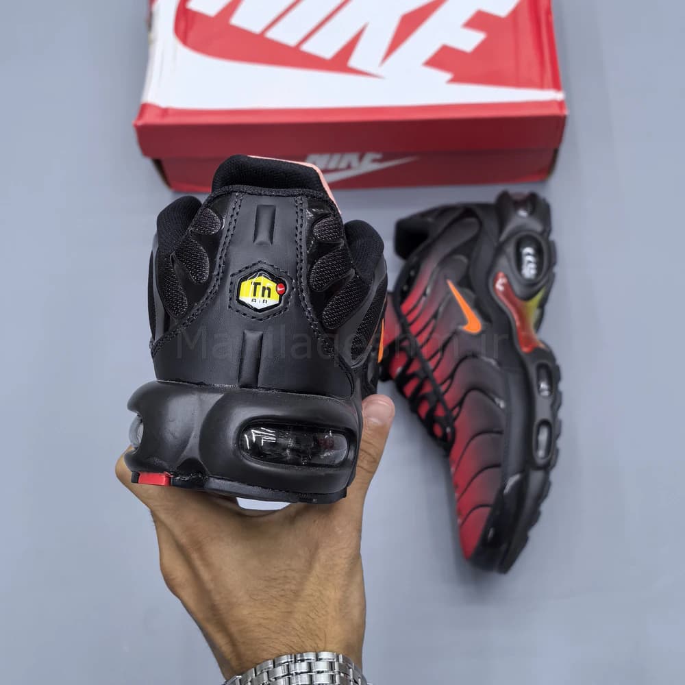 کفش نایک ایر مکس تی‌ان مشکی قرمز نارنجی Nike Air Max TN — تصویر ۳