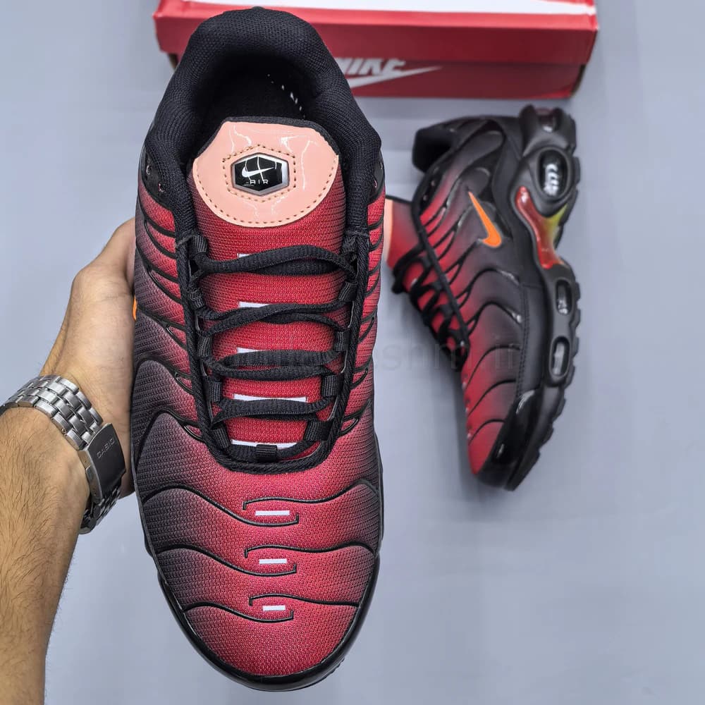 کفش نایک ایر مکس تی‌ان مشکی قرمز نارنجی Nike Air Max TN — تصویر ۵