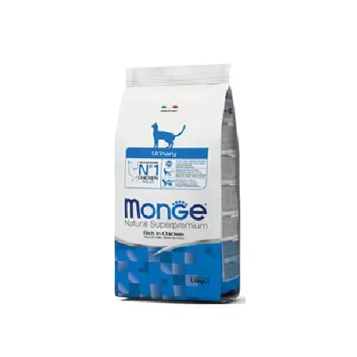 غذاي خشك فله ای گربه یورینری کر مونژه با طعم مرغ (Monge Natural Superpremium Urinary Rich in Chicken)