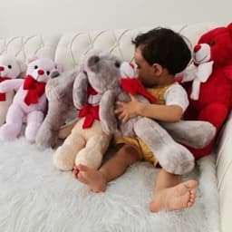 عروسک خرس بزرگ نیم متری با رنگبندی و جنس با کیفیت — تصویر ۵