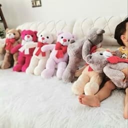 عروسک خرس بزرگ نیم متری با رنگبندی و جنس با کیفیت — تصویر ۳