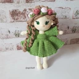 عروسک بافتنی دختر شکلاتی — تصویر ۲