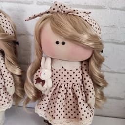 عروسک روسی دختر کرم قهوه ای 30سانتی — تصویر ۴
