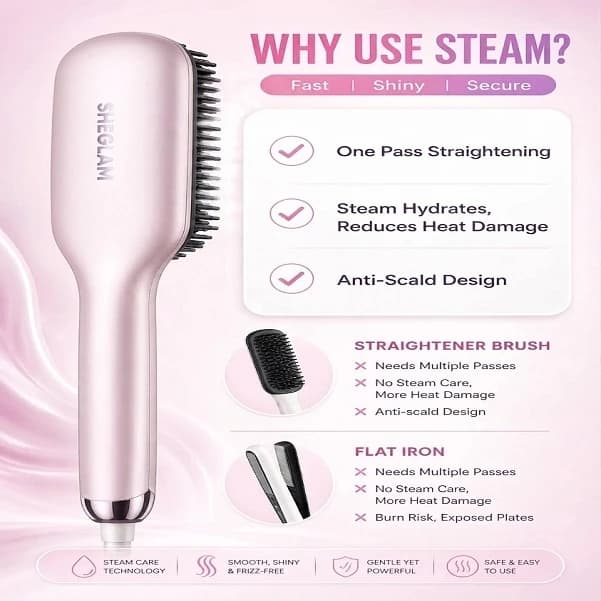 برس حرارتی شیگلم مدل Hydra Shot Steam Pro بخاردار — تصویر ۳