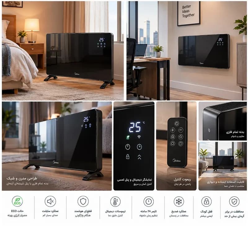 بخاری برقی مایدیا مدل NDK15_20MR — تصویر ۴