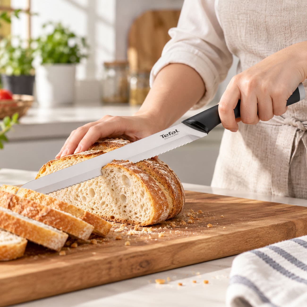 چاقوی برش نان تفال TEFAL مدل K2213404 با تیغه 20 سانتی متر — تصویر ۱۱