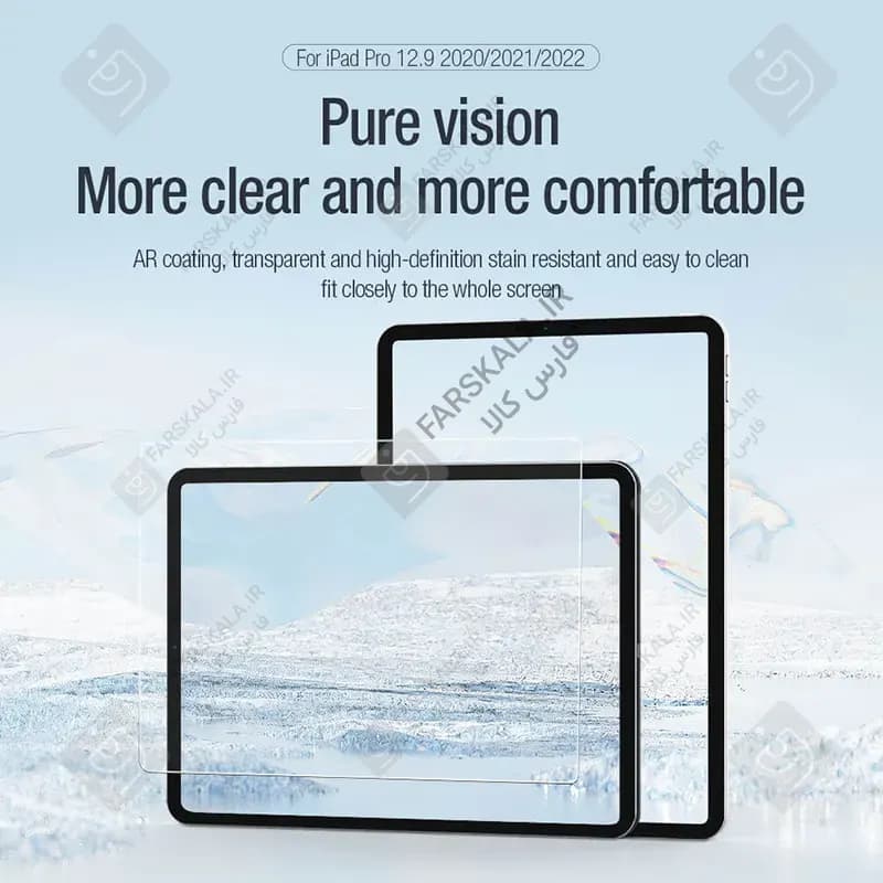 برچسب محافظ صفحه نمایش نیلکین Pure AR Film تبلت اپل iPad Pro 12.9 — تصویر ۶