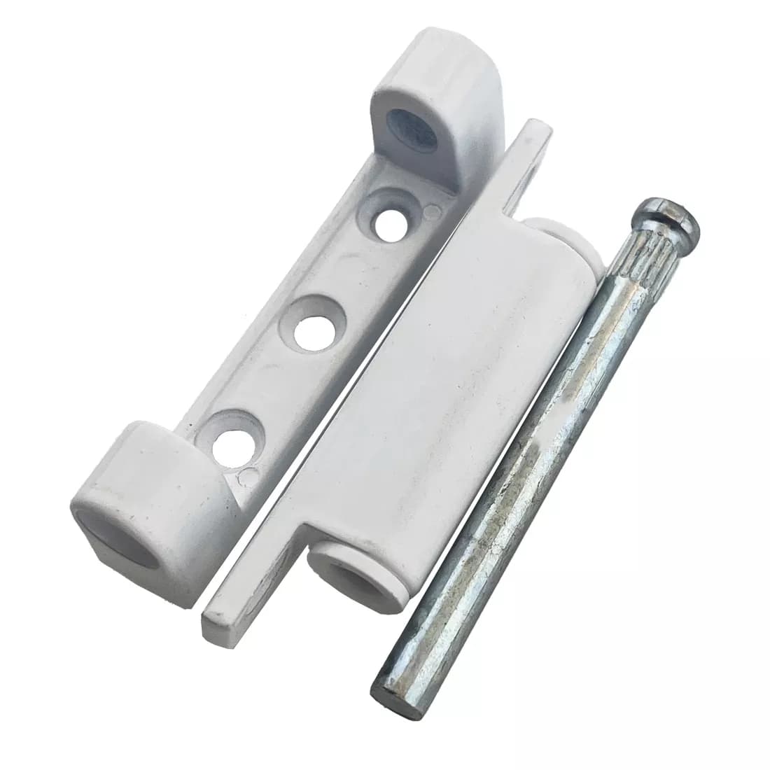 لولای ۷۵ میلی‌متری بی‌لبه پنجره UPVC سفید زاماک — تصویر ۳