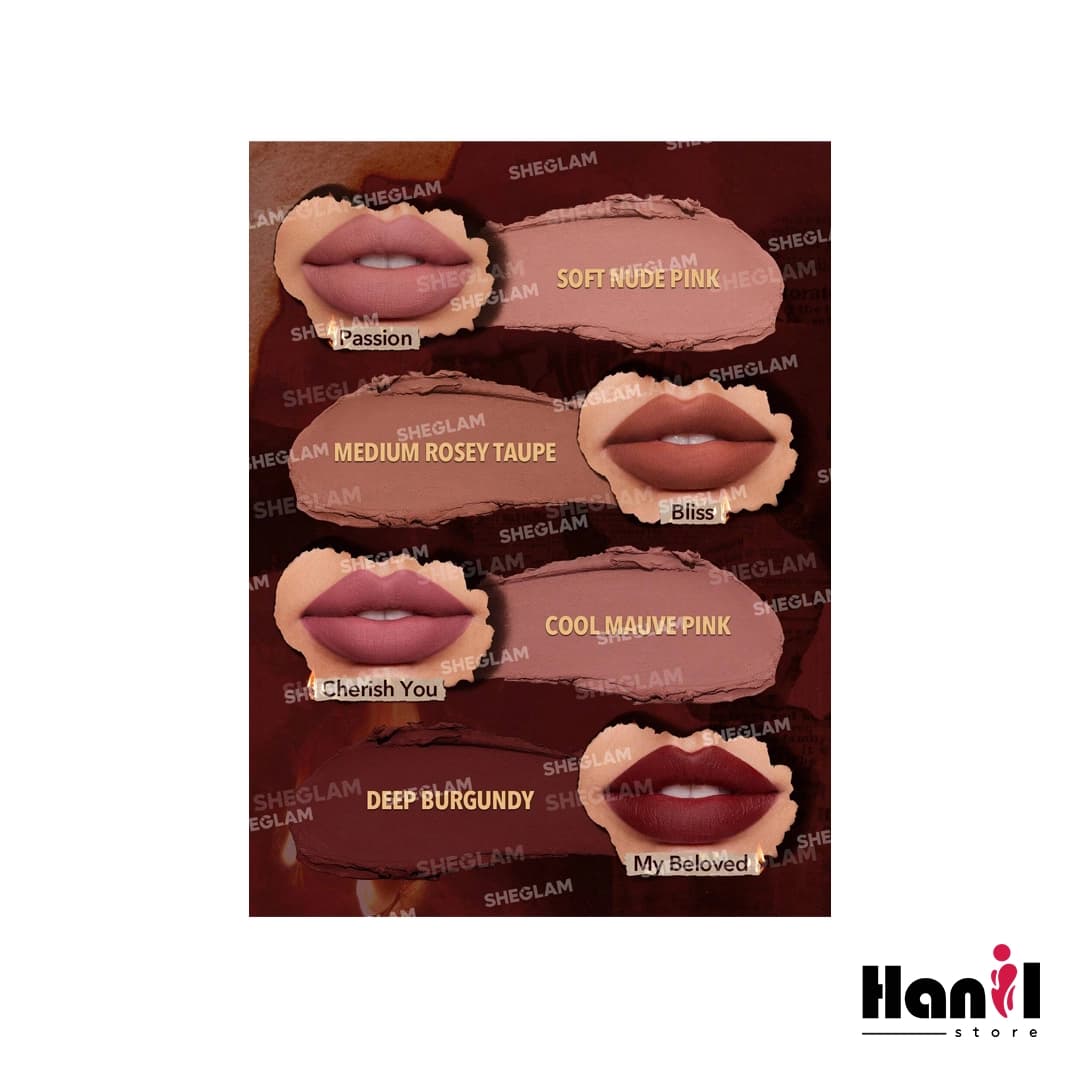 رژ لب مات شگلم مدل Dynamatte Boom (ست Ember Rose) — تصویر ۲