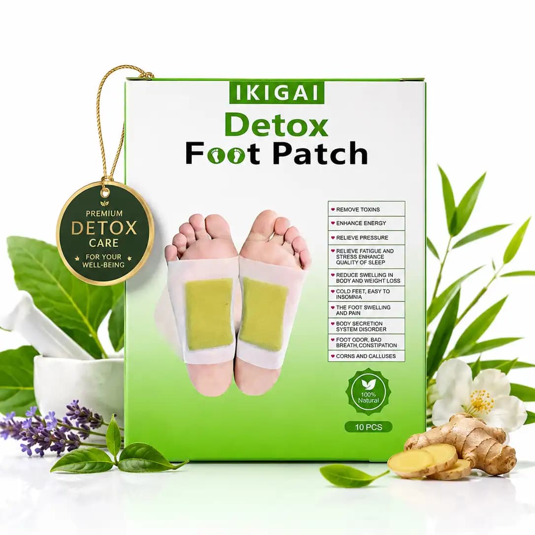 پچ کف پا IKIGAI Detox Foot Patch | چسب کف پا بسته 10 عددی — تصویر ۲