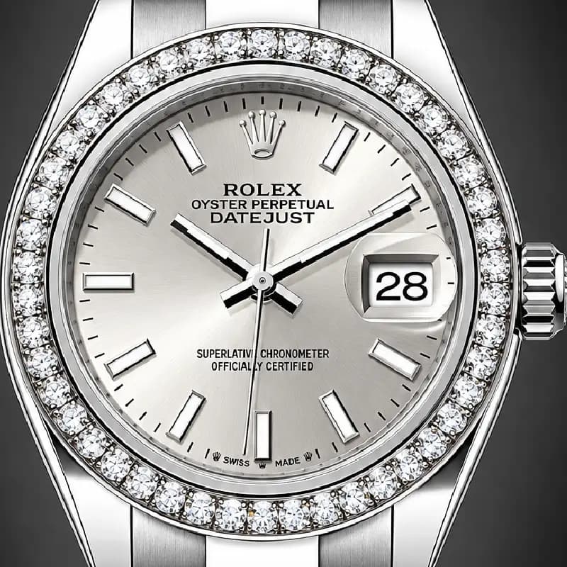 رولکس Datejust 36 نقرهای با بزل نگیندار | رفرنس M126284RBR-0006 — تصویر ۲