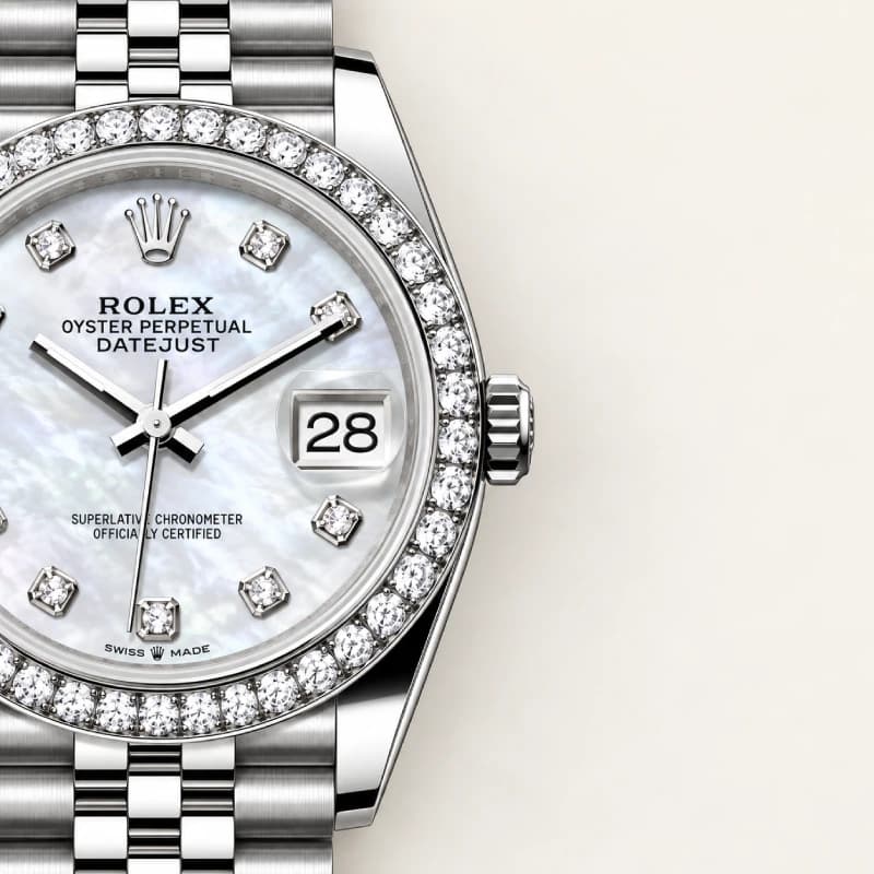 رولکس Datejust 36 مرواریدی سفید نگین‌دار | رفرنس M126284RBR-0011 — تصویر ۲