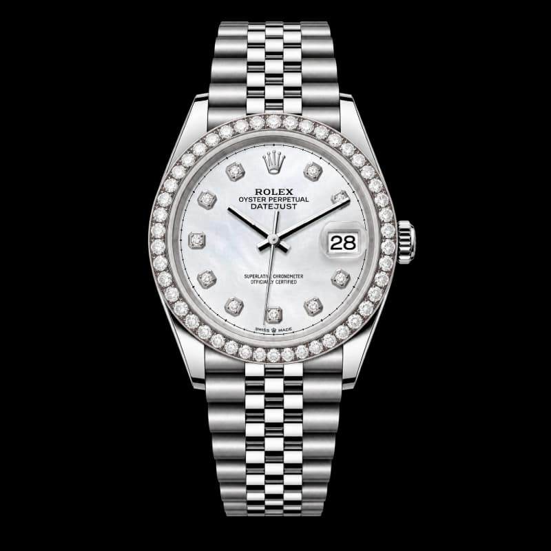 رولکس Datejust 36 مرواریدی سفید نگین‌دار | رفرنس M126284RBR-0011 — تصویر ۵