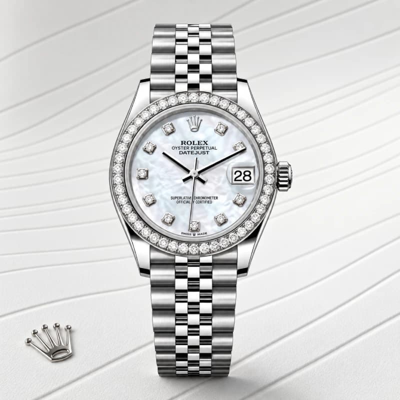 رولکس Datejust 36 مرواریدی سفید نگین‌دار | رفرنس M126284RBR-0011 — تصویر ۳