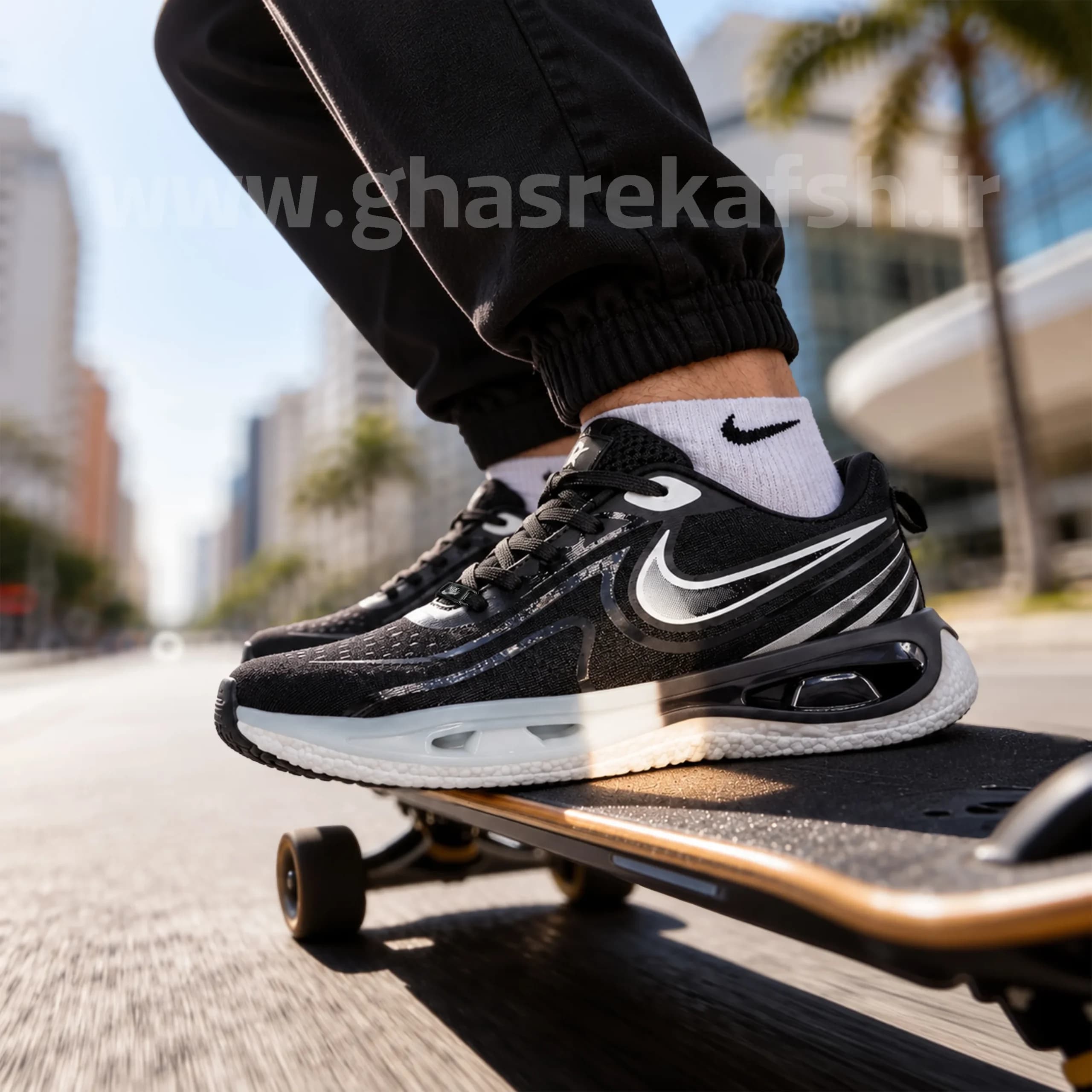 کتونی نایک ایرزوم 33 NIKE AIR ZOOM مردانه مشکی سفید کد 1954