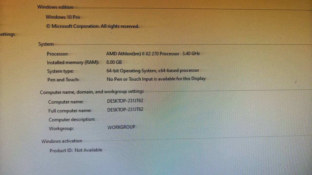 کامپیوتر رومیزی – athlon2 – ssd128Gb – ram8Gb – gpu2Gb — تصویر ۴