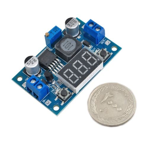 ماژول رگولاتور DC به DC کاهنده 3 آمپر دارای نمایشگر و قابلیت تنظیم ولتاژ خروجی — تصویر ۲