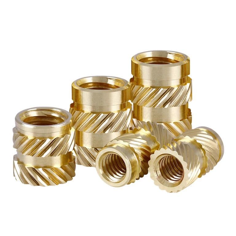 مهره برنجی آج دار اینسرتی M2 قطر خارجی 3mm (طول ۴ میلی متر)بسته 4 عددی