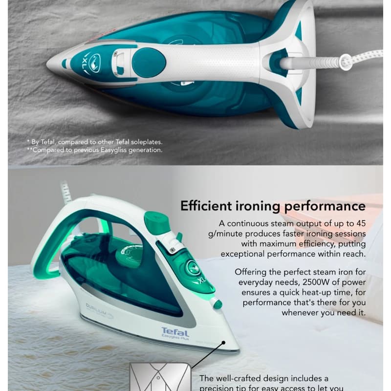 اتو بخار تفال Tefal FV5718 اصل | کفی Durilium AirGlide — تصویر ۶