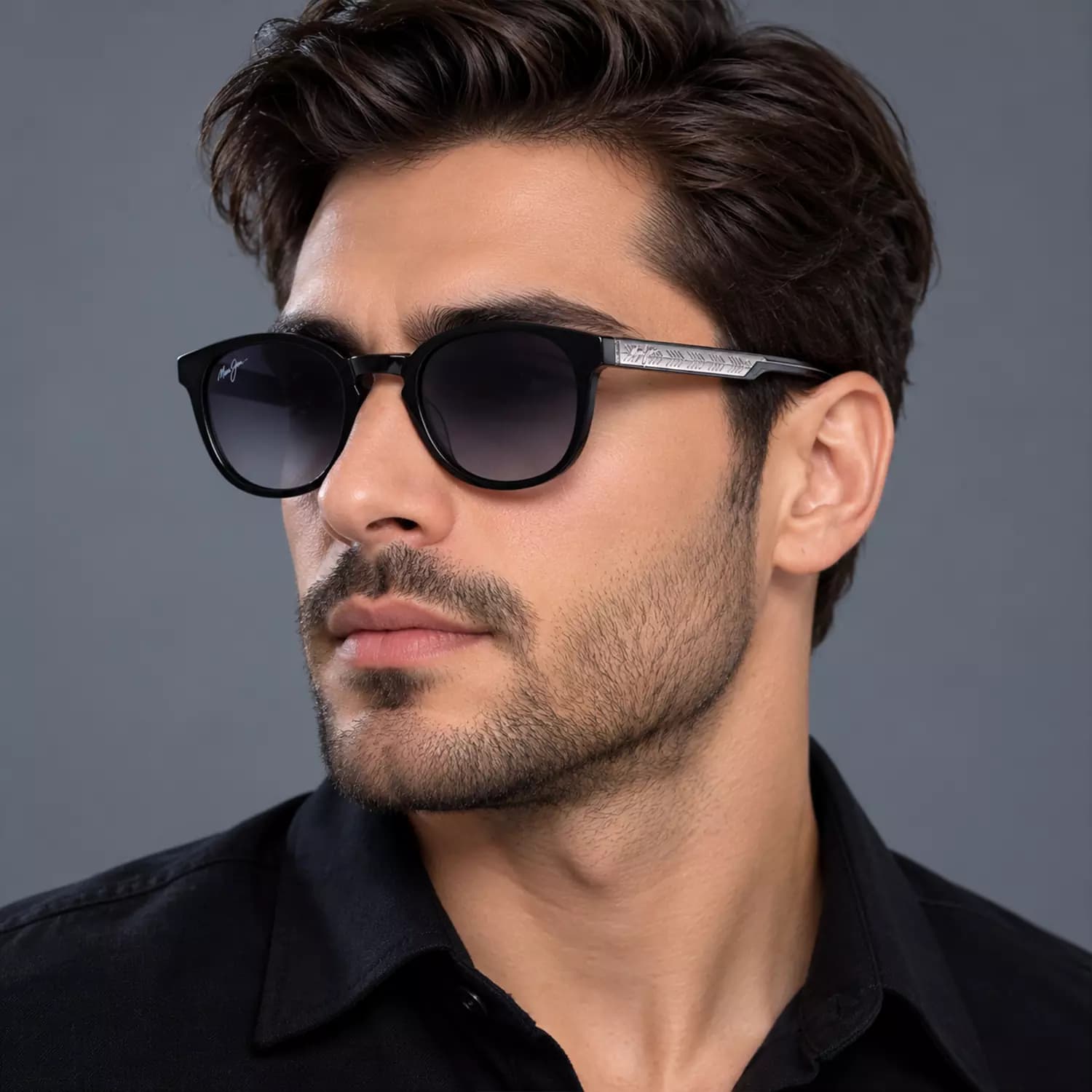 عینک آفتابی مائویی جیم فریم گرد اورجینال کد MO636 — تصویر ۴