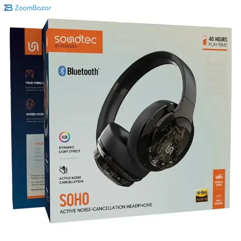 هدفون بلوتوثی پرودو مدل SUS SOHO LOVER PDST2227 — تصویر ۵