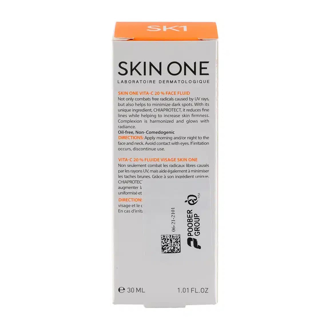 فلویید صورت مدل Vit C 20% حجم 30 میلی لیتر اسکین وان — تصویر ۵