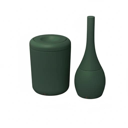 ست سطل و فرچه سنگی سرویس بهداشتی AXOR مدل مارتین رنگ سبز تیره فیلبندشاپ مدل 846445