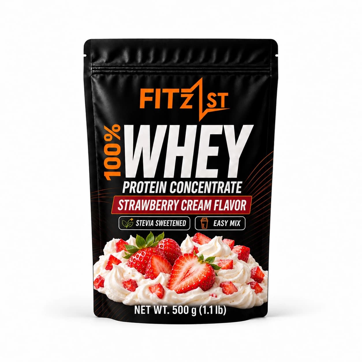 وی پروتئین توت فرنگی خامه 500 گرم (Whey)