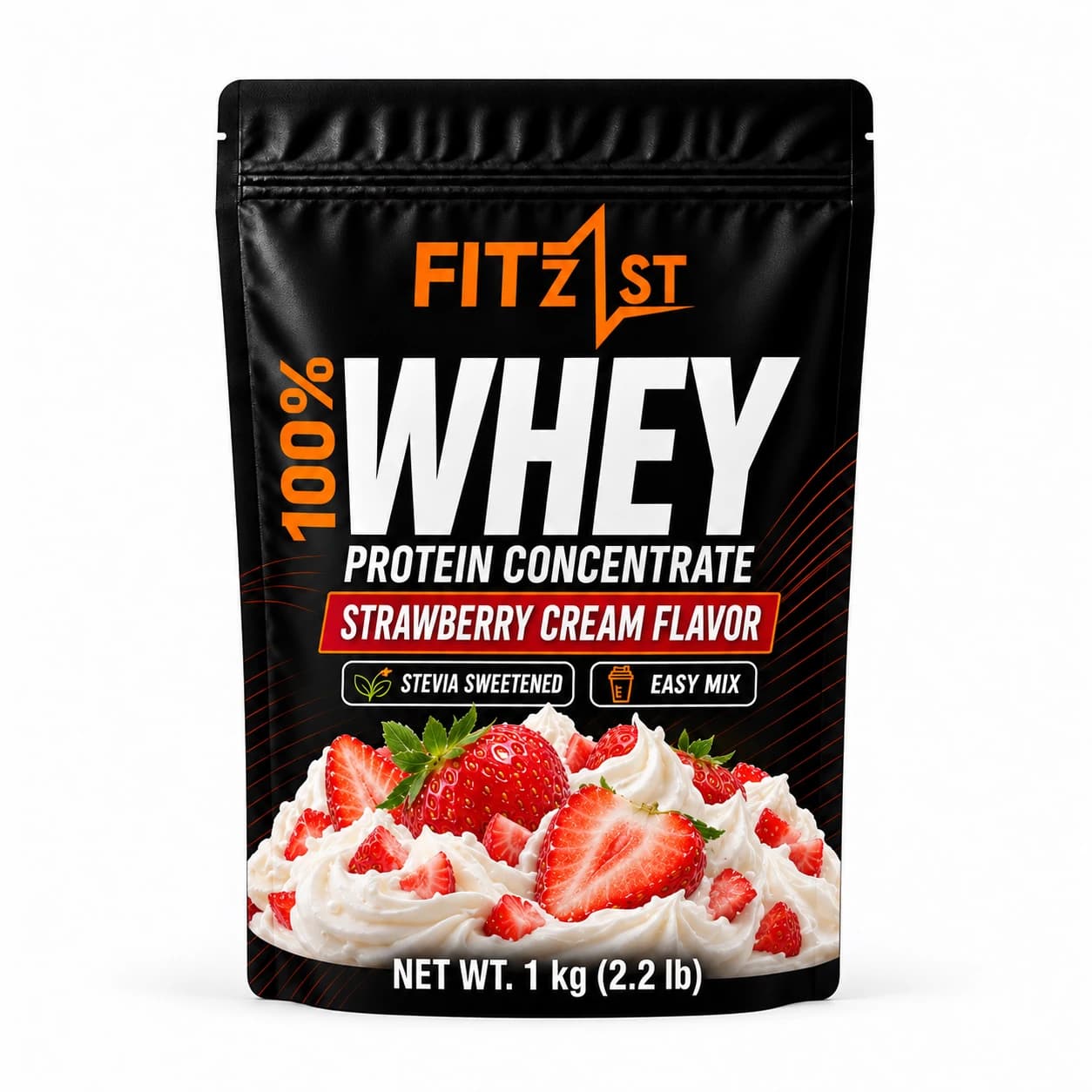 وی پروتئین توت فرنگی خامه 1000 گرم (Whey)