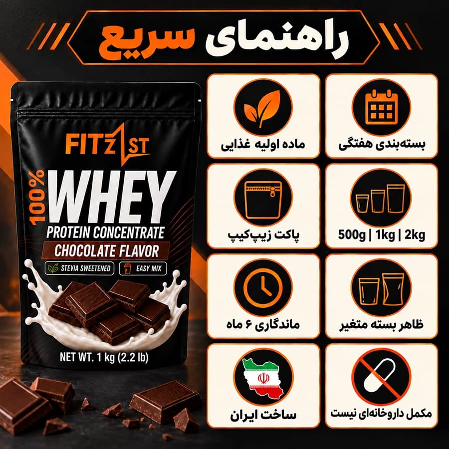وی پروتئین شکلات خامه 2000 گرم (Whey) — تصویر ۶