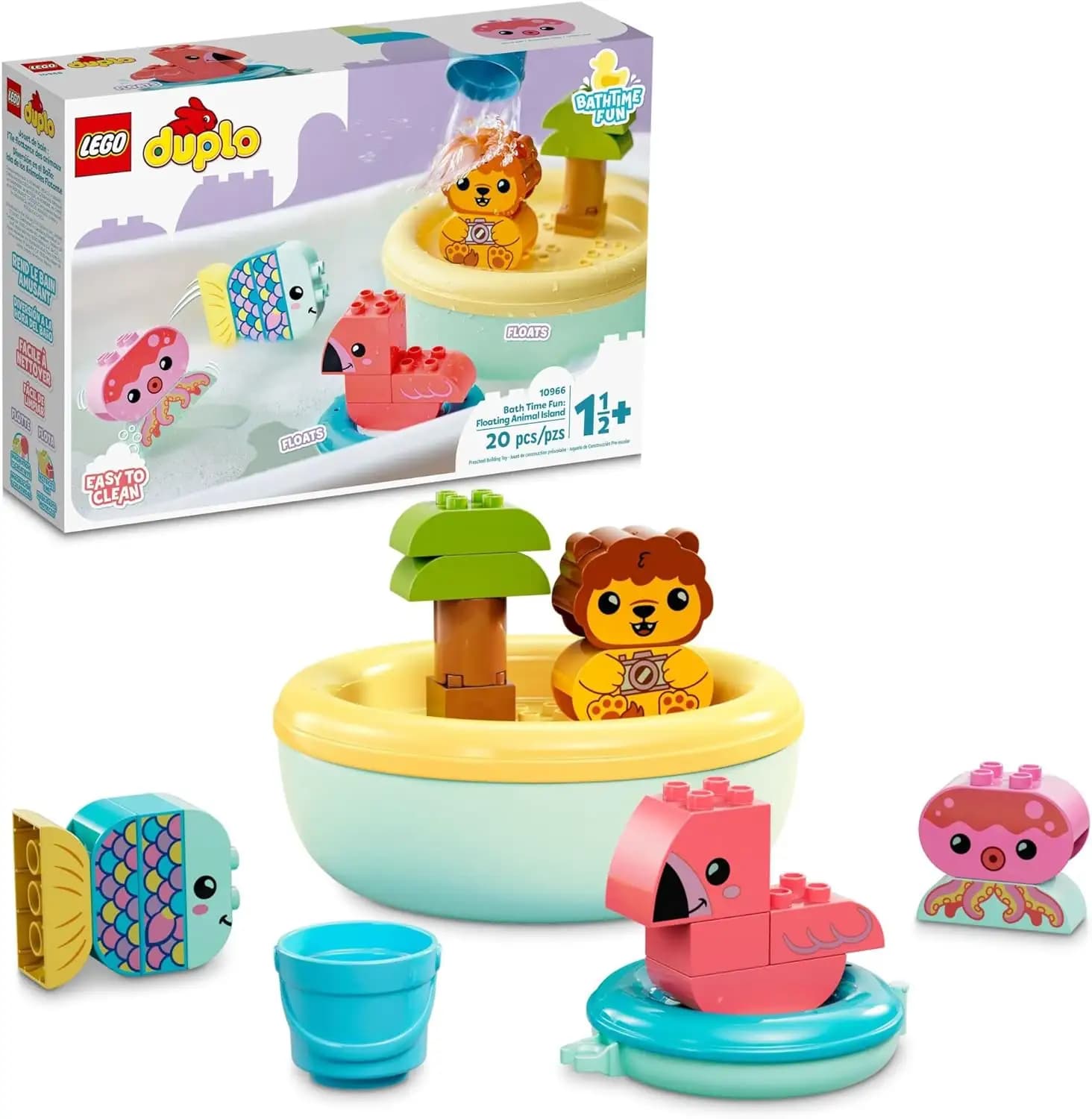 لگو Bath Time Fun: Floating Animal Island سری دوپلو کد 10966