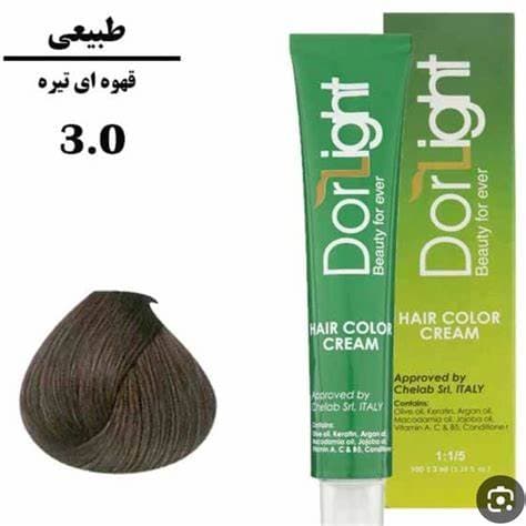 رنگ مو دورلایت شماره 3.0 حجم 100 میلی لیتر رنگ قهوه ای تیره — تصویر ۲