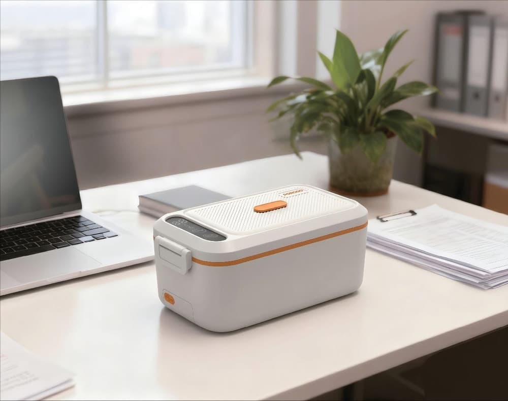 ظرف غذای شارژی و برقی قابل حمل پرودو مدل Porodo Lite Lunch Electric Lunch Box — تصویر ۲