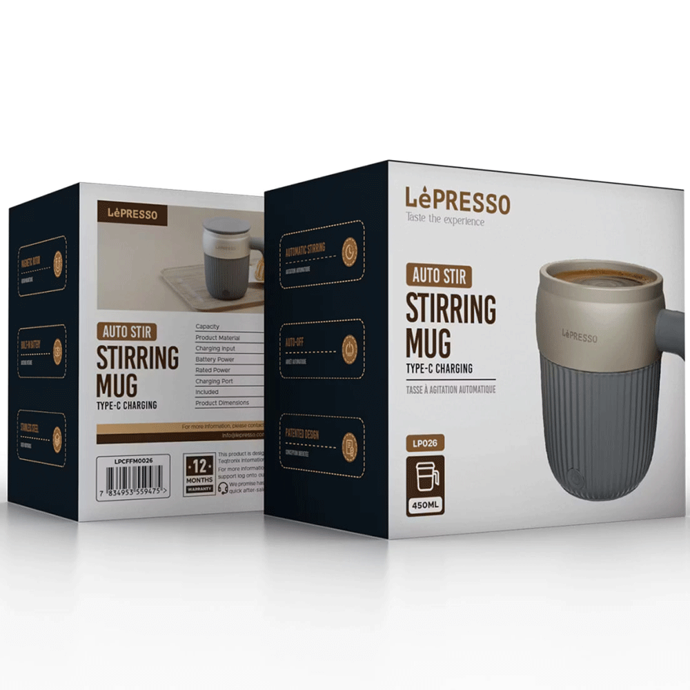 ماگ همزن‌دار مغناطیسی لپرسو Lepresso Auto Magnetic Stirring Mug — تصویر ۳