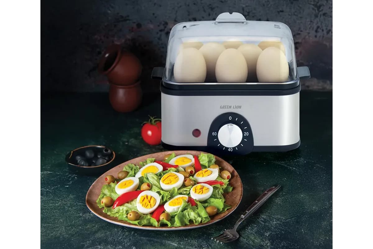 تخم مرغ پز و بخارپز سه طبقه گرین لاین مدل Green Lion 3-Tier Egg Cooker — تصویر ۲