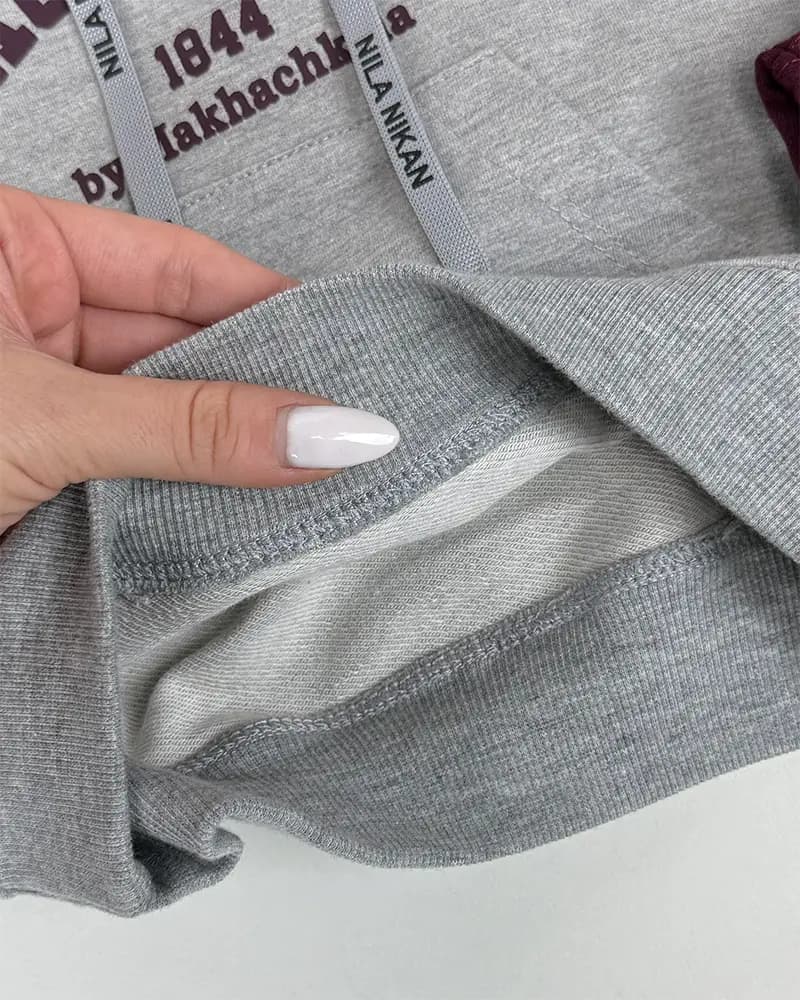استایل آماده│هودی بچگانه طوسی ملانژ (DAGESTAN) کد 1584 — تصویر ۸
