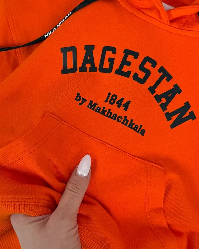 استایل آماده│هودی بچگانه دورس نارنجی مدل (DAGESTAN BI) کد 1586 — تصویر ۵