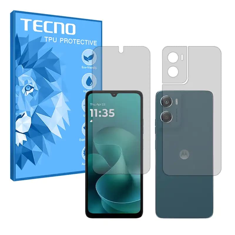 گلس پشت و رو موتورولا Moto G06 Power هیدروژلی شفاف برند تکنو