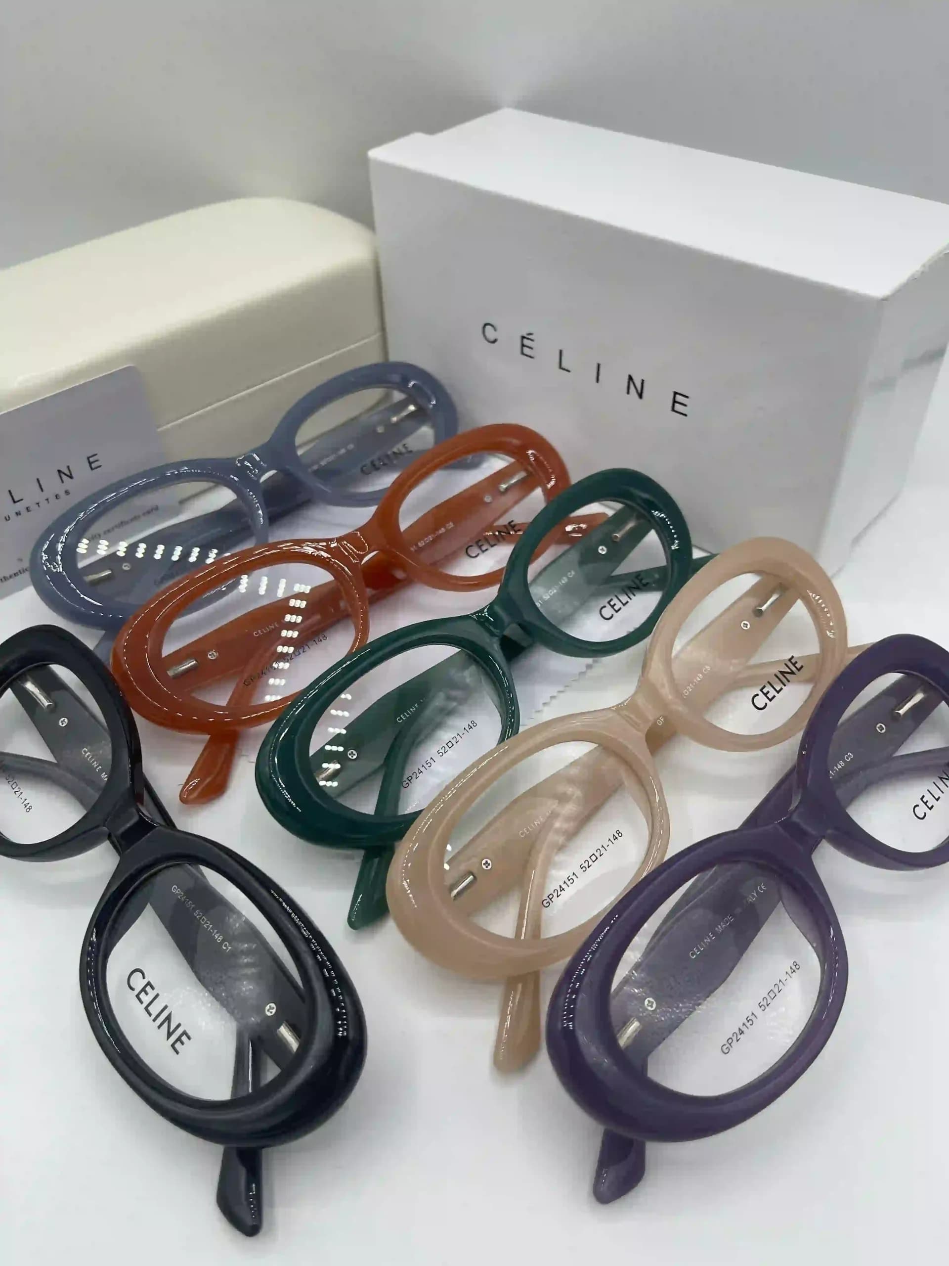 فریم عینک طبی زنانه سلین مدل بیضی اورسایز Céline