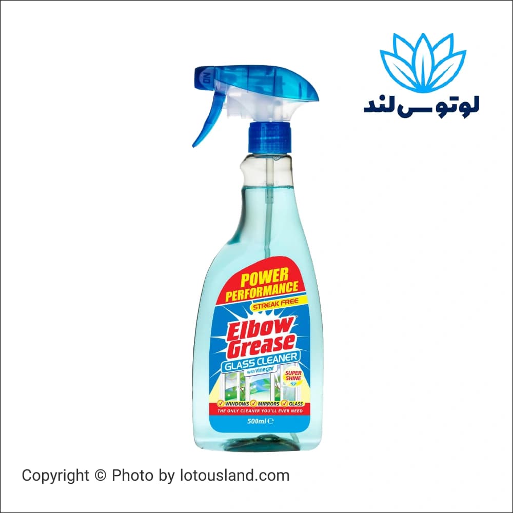 اسپری شیشه پاک کن البو گریس حاوی سرکه حجم 500 میل