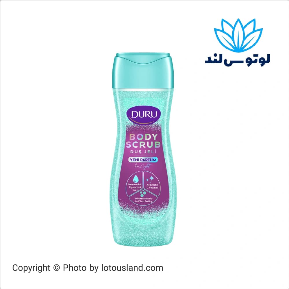 شامپو بدن اسکراب دار دورو مدل Body Scrub رایحه Ice Light حجم 450 میل
