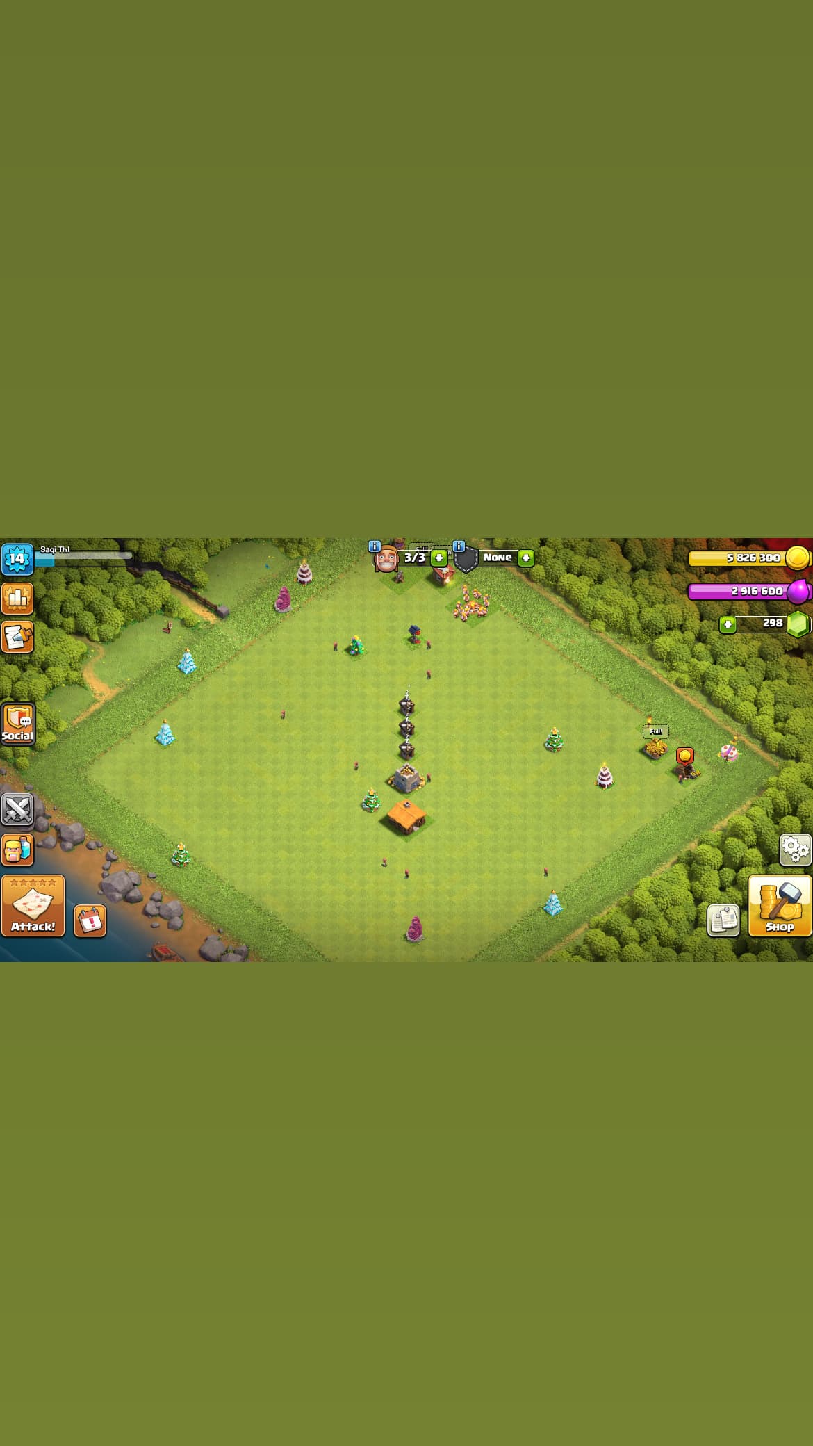 اکانت کلش آف کلنز تاون هال 1 کد 3981 — تصویر ۲