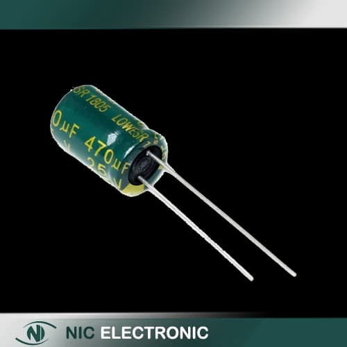 خازن الکترولیتی 470UF/25V-8X12-105C-GREEN