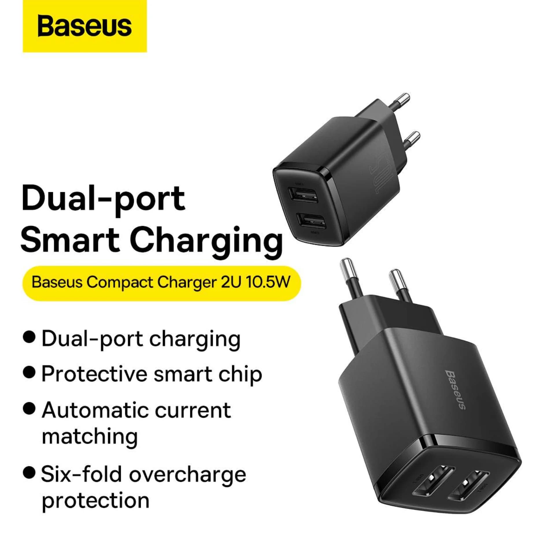 شارژر دیواری باسئوس مدل Compact Charger — تصویر ۷