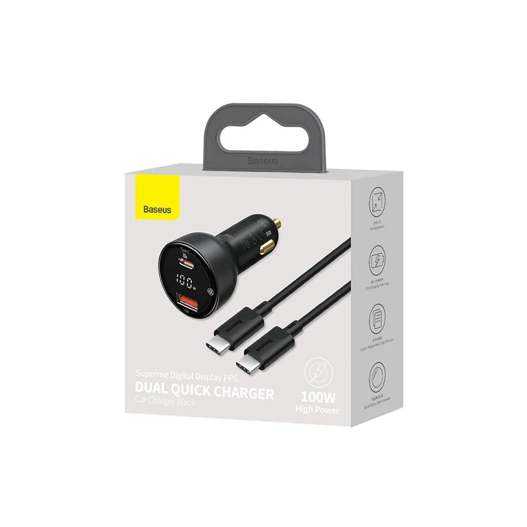 شارژر فندکی باسئوس مدل TZCCZX-01به همراه کابل تبدیل USB-C — تصویر ۵