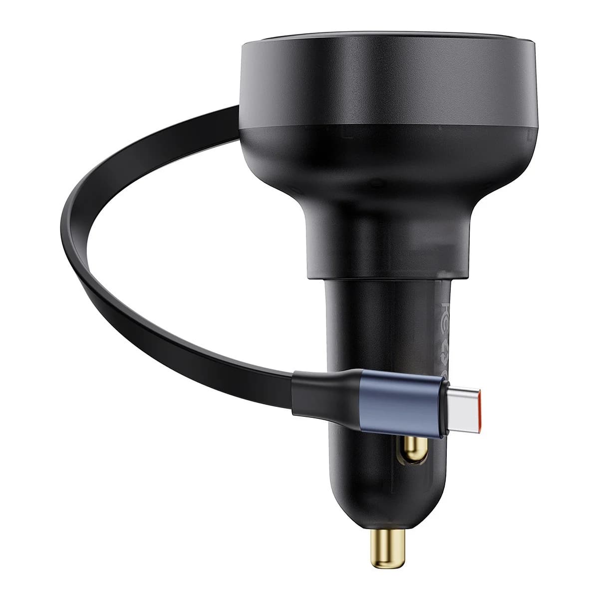 شارژر فندکی 60 وات بیسوس مدل Retractable به همراه کابل USB-C — تصویر ۲