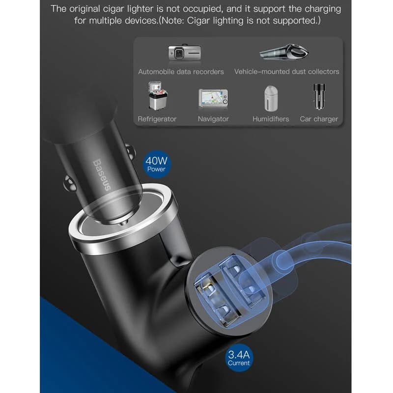 شارژر فندکی باسئوس مدل CCALL-YX — تصویر ۲